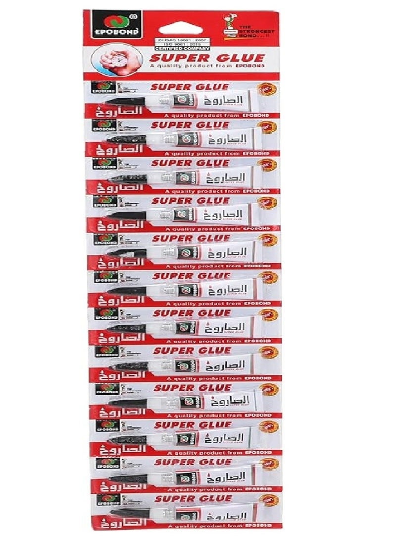 Rocket Super Glue Instant Adhesive – High Bonding Strength – Pack of 12 Pieces